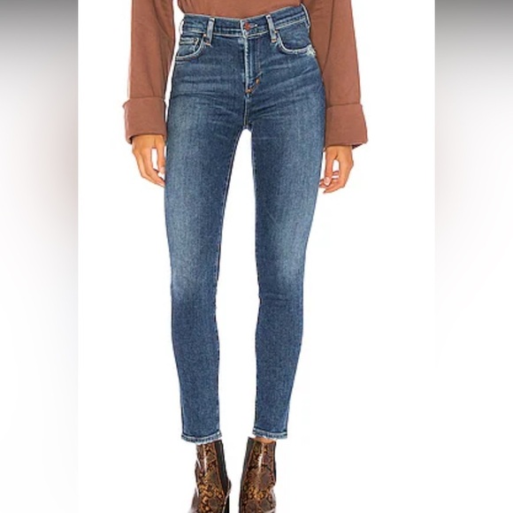 AGOLDE Sophie Mid Rise Ankle Skinny Blue Jeans Size 25 - Picture 3 of 9